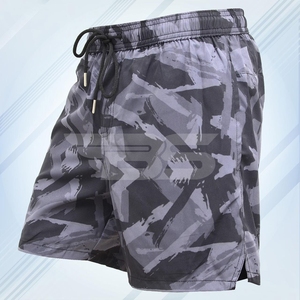 <b>Men</b> Quick Dry Printed Camouflage Board Shorts Drawstring Waist Elastic Fit Casual Sport Short <b>Pants</b> <b>for</b> Gym <b>Running</b> Outdoor - Product Image 4
