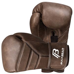 Gants de boxe BULKBEAR en cuir blanc et noir, fermeture auto-agrippante, respirants, antidérapants, imperméables, pour hommes adultes, équipement de boxe, OEM personnalisé - Product Image 1