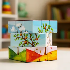 Cubo de Rubik Promocional Blanco Portátil, Estilo Simple, Material Plástico - Product Image 3