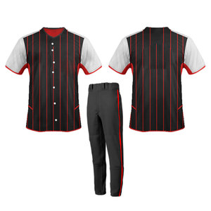 Uniformes de baseball disponibles dans toutes les tailles, personnalisables avec le nom et le numéro de l'équipe, en stock. - Product Image 1