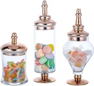 Clear <b>Glass</b> Storage Jar With Silver Metal Lid And Olive Branch Design Airtight Kitchen <b>Container</b> For Food Preservation - Product Image 4