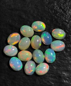 Opale éthiopienne de qualité supérieure, forme ovale, cabochons d'opale éthiopienne naturelle. - Product Image 3