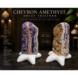Vente en gros de pierres précieuses naturelles élégantes CHEVRON AMETHYST, formes libres, artisanat en cristal, pierres de thérapie, cadeaux d'affaires, décoration intérieure - Product Image 1