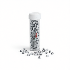 ILAN Abalorio Perles lettres de 6 mm pour la création de bijoux, 12 pièces par tube - Product Image 1