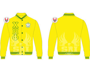 Chaqueta Bomber de Satén para Mujer con Bordado de la Hermandad Chi Eta Phi |   Chaqueta Bomber Bordada Personalizada para Mujer con Letras de Sororidad - Product Image 6