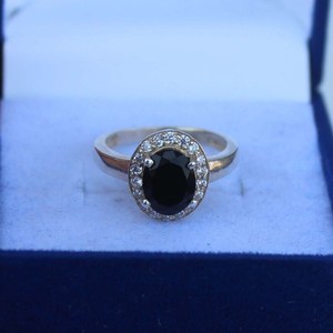 Black Onyx <b>Ring</b> Handmade <b>925</b> Sterling <b>Silver</b> Cubic Zirconia Statement Gemstone <b>Ring</b> Gift For Her - Product Image 5