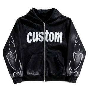 Sudadera con Capucha Extra Grande con Cierre y Logotipo Personalizado, 100% Algodón, Felpa Gruesa, Estilo Urbano, Diseño con Estampado Personalizado - Product Image 6