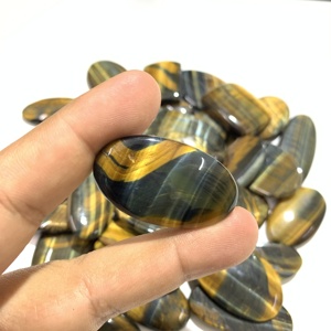 Pierre précieuse œil de tigre naturelle multicolore en vrac, certifiée IGI, marque Rida Creations, prix de gros d'usine du Rajasthan - Product Image 3