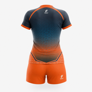 ชุดยูนิฟอร์มวอลเลย์บอลหญิงแบบสั่งทำพิเศษ ชุดเสื้อเจอร์ซีย์และกางเกงขาสั้นวอลเลย์บอลแบบซับลิเมชั่น แห้งเร็ว ระบายอากาศได้ดี ชุดกีฬา - Product Image 2