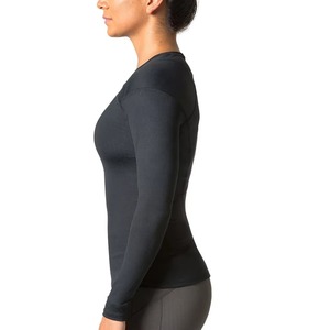 Haut de sport tricoté pour femme, hiver, haute élasticité, compression yoga, respirant, t-shirt d'entraînement, personnalisation du logo sur le devant - Product Image 4