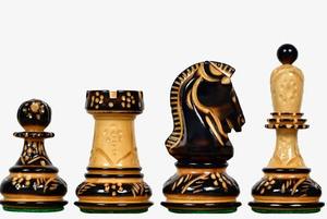 Échecs vintage de Dubrovnik 1950 de qualité supérieure, pièces de 3,7 pouces, finition brûlée et bois de buis, au meilleur prix - Product Image 2