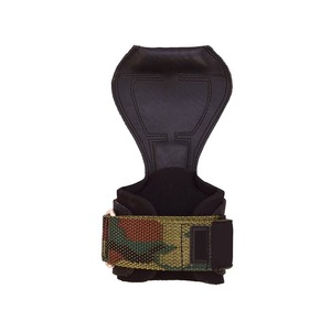 Gants de musculation réglables en néoprène pour hommes, noir camouflage, fermeture à boucle, impression sérigraphique - Product Image 6