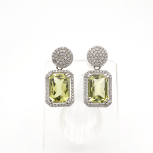 ชุดจี้และต่างหูเงินแท้ 925 ประดับเลมอนควอตซ์ พรีเมียม ชุบโรเดียม - Product Image 6