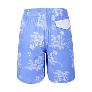 Shorts décontractés pour homme en toile de polyester noire à séchage rapide avec cordon de serrage, logo frontal, respirants, taille mi-haute - Product Image 3