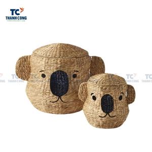 Panier à linge en jacinthe d'eau naturelle de la meilleure qualité - Product Image 2