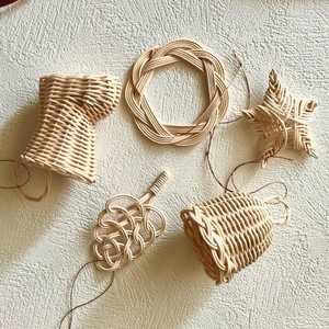 Weaving rattan hanging ornaments for <b>outdoor</b> christmas <b>tree</b> decorating star shaped ornament - Product Image 5