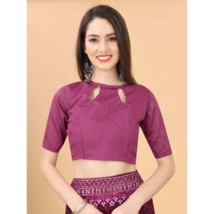 Sari de Diseño Hecho a Mano para Fiestas, Tela de Satén con Cintura Natural y Adornos de Diamantes - Product Image 6