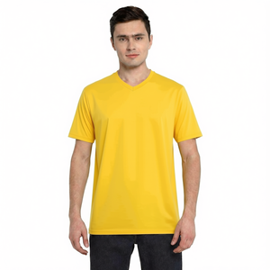 T-shirt décontracté à col rond et manches courtes pour garçons, 100 % coton, personnalisable, coupe classique, prix bas, vente en gros - Product Image 5