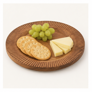 Wholesale Handcrafted Mango Wood Charger <b>Plates</b> Rustic <b>Decorative</b> Tableware for Wedding & Party Events Round Serving <b>Plates</b> - Product Image 3