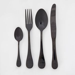 Juego de cubiertos de metal de alta calidad resistentes al óxido, duraderos, aptos para cocinas, restaurantes y uso en la industria hotelera. - Product Image 1