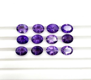 Natural African Amethyst Oval Cut Shape Loose Gemstone Sizes 5-14 MM , Purple Semi-Precious Stone for Jewelry Making - Product Image 2