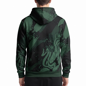 Sweat-shirt à capuche personnalisé pour homme, imprimé par sublimation, en coton et polyester, avec poche, respirant, vêtements de sport d'hiver - Product Image 2