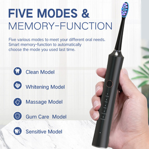 <span class=keywords><strong>Brosse</strong></span> à dents électrique <span class=keywords><strong>sonique</strong></span> vibrante avec charge Type-C, étanche IPX7, poils doux pour hommes, femmes, couples et étudiants - Product Image 5