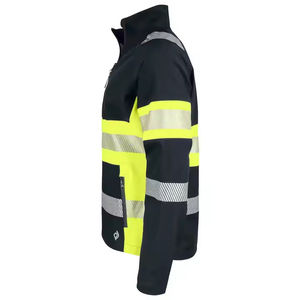 Veste de travail haute visibilité pour homme, rembourrée pour l'hiver, imperméable, fluorescente, avec logo personnalisé, uniforme de sécurité haute visibilité - Product Image 3