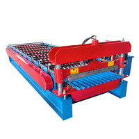 Machine de formage de rouleaux de toiture en tôle d'acier galvanisé avec moteur et pompe, largeur d'alimentation de 1200 mm