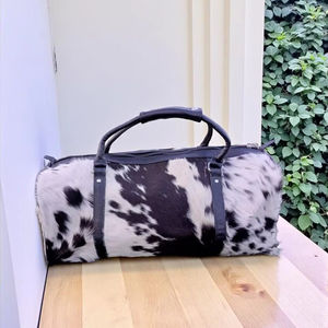 Bolsa de Viaje de Cuero Vacuno Vintage, Bolsa de Fin de Semana de Gran Capacidad, Ligera, con Cierre, Portátil, LHDB-0087 - Product Image 1