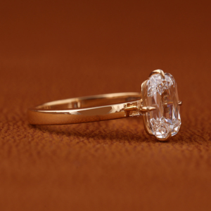 Luxury Jewelry Custom 14k Gold Ashoka Cut Lab-grown Diamond IGI Certified Ring <b>for</b> Women's Jewelry - Product Image 2