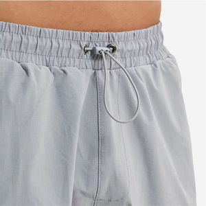 Men's Solid Color <b>Cargo</b> <b>Shorts</b> Mid Waist Drawstring Closure Breathable Canvas Bermuda <b>Shorts</b> with Multiple Pockets Casual Style - Product Image 5
