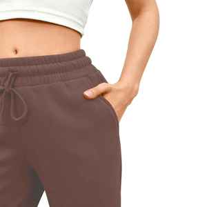 Women's Autumn Casual Plus Size <b>Jogger</b> Sweatpants Comfortable <b>Slimming</b> Mid Waist Flat Front Plain Dyed Anti Pilling Pants - Product Image 6