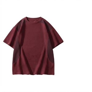 Camiseta Casual para Hombre, Estilo Henry, Color Marrón, con Botones, Manga Corta, Transpirable, Cómoda, Deportiva, Holgada - Product Image 1