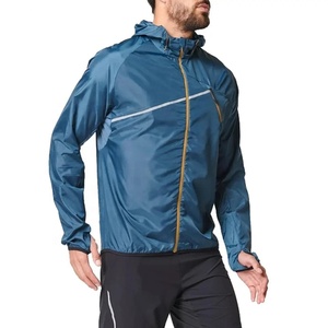 Mens <b>Vintage</b> Solid Waterproof <b>Windbreaker</b> Jacket Reversible Breathable Quick Dry Hooded Slim Zip up Outerwear for Running Travel - Product Image 4