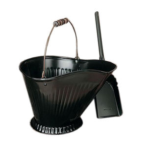 Éblouissant seau à charbon et à cendres en métal avec poignée noire brillante – Outil moderne et écologique pour jardin et cheminée - Product Image 2