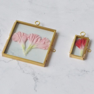Unique Brass Metal Rectangle <b>Mirror</b> Frame Adjustable <b>Tabletop</b> Vertical Stand - Product Image 6