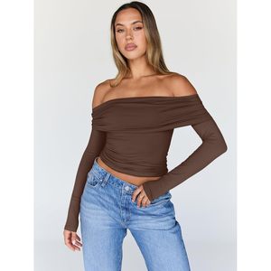 Trendy Queen 2025 Fall <b>Outfits</b> Women's Long Sleeve Casual Dresses Shoulder Tops <b>Sexy</b> Slim Fitted Crop Going Y2K Fashion Clothes - Product Image 2