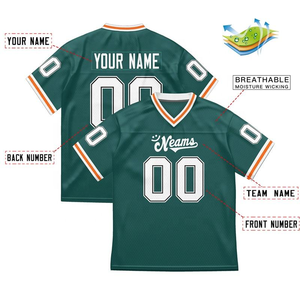 Maillot de football américain personnalisé pour homme, manches courtes, respirant, tenue de sport pour équipe, 100 % polyester, toutes saisons, OEM ODM, sans couture - Product Image 2