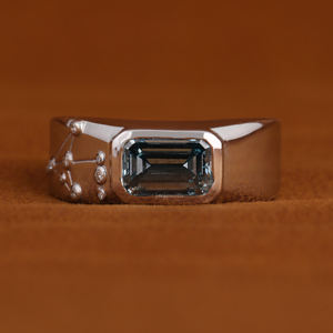 Anillos de Compromiso de Oro Real de 14K en Oferta, Corte Esmeralda, Diamante Cultivado en Laboratorio VVS CVD para Hombre, Certificado IGI, Anillo de 2 Quilates - Product Image 1