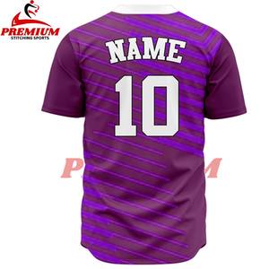 Maillot de baseball personnalisé de haute qualité avec logo, respirant, anti-humidité, grande taille, col en V, manches courtes, unisexe, softball - Product Image 2