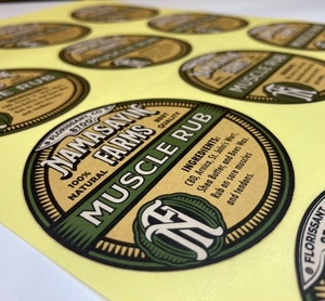 Étiquette autocollante en papier Kraft écologique, logo personnalisé, impression numérique, nom adhésif, biodégradables, haute qualité, lavable, 28 pièces, 3 pouces - Product Image 2