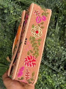 Bolso de Hombro Hecho a Mano con Bordado Floral y Cuentas, Bolso de Noche Bohemio Colorido, Ligero, Estilo Vintage - Product Image 1