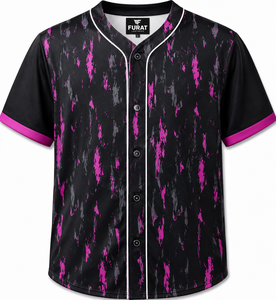 Unisex Adult <b>Baseball</b> Uniform Shirt 100% Polyester Heat-Transfer Printed Logo Front Moisture Wicking Professional Teamwear - Product Image 2