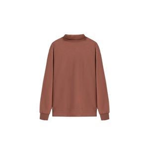 Sweat-shirt décontracté à col montant pour homme, manches longues, coupe oversize, teint uni, qualité supérieure, collection Hiver 2025, vente en gros OEM - Product Image 3