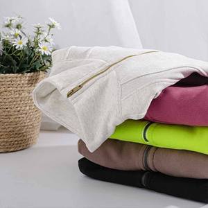 Sudadera de cuello redondo para hombre, corte regular, mezcla de poliéster/algodón, informal, para otoño, color liso, con bolsillo canguro - Product Image 4