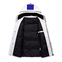Veste en jean en toile personnalisée pour homme, style streetwear, hiver, col montant, imperméable, coupe-vent, réversible, respirante, à capuche, OEM