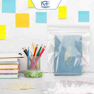 Sacs refermables personnalisés en film plastique durable LDPE/HDPE avec fermeture éclair, pochettes verticales pour stockage alimentaire - Product Image 3
