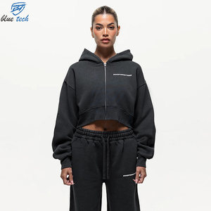 Women Casual Regular Solid Printed Hoodie Trouser Set Cotton Fleece Tracksuit Custom Logo Eco-Friendly Breathable Plus Size - Product Image 3