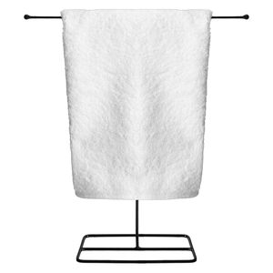 Minimalist Metal <b>Towel</b> <b>Stand</b> With Single Bar <b>For</b> Countertop Use In <b>Bathroom</b> Or Kitchen - Product Image 3